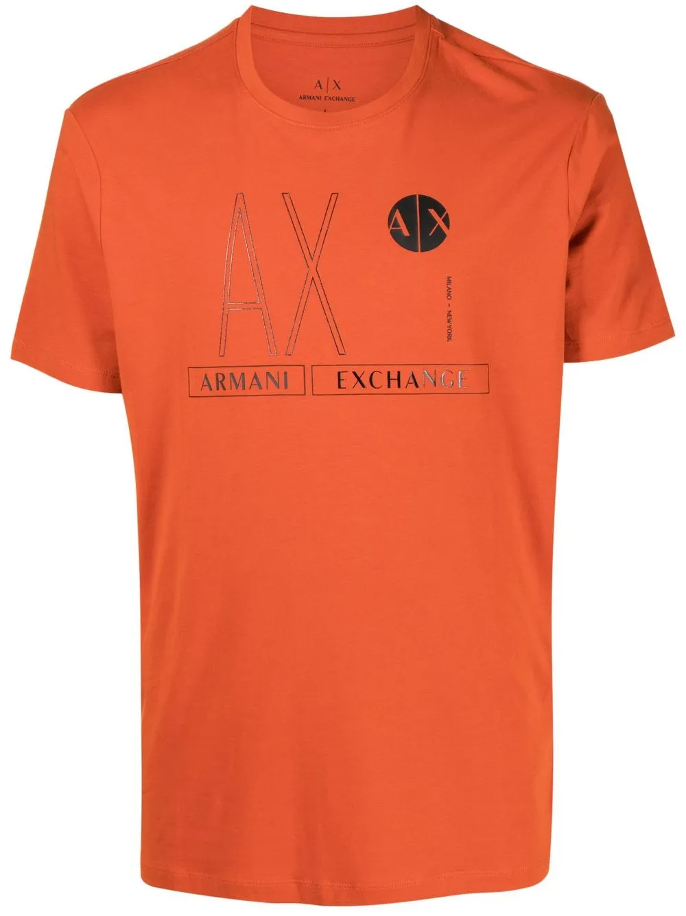 

Armani Exchange logo-print detail T-shirt - Orange