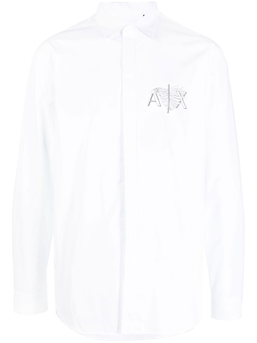 

Armani Exchange camisa con logo estampado - Blanco