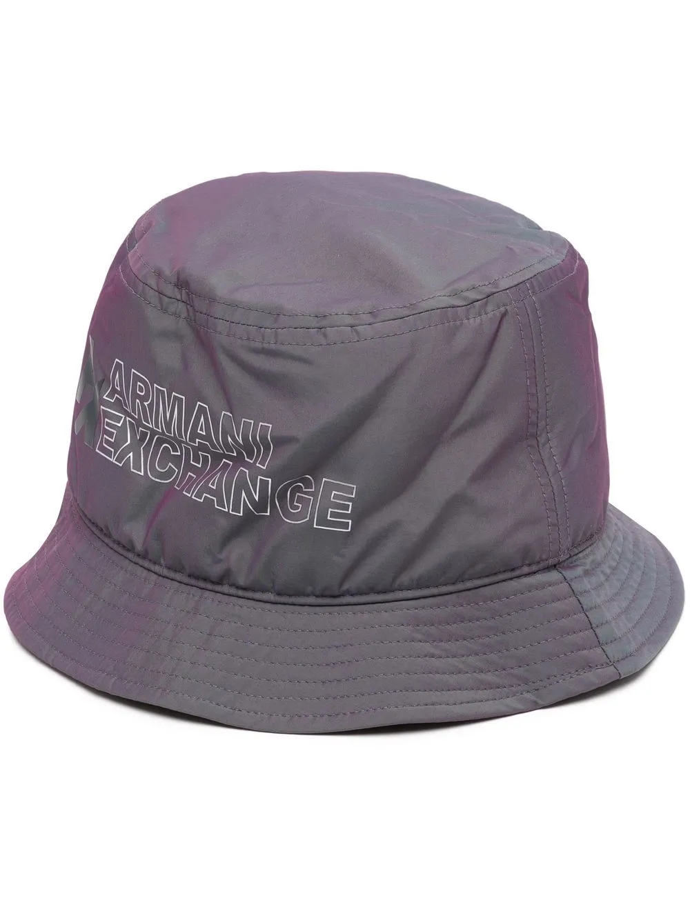 Armani Exchange logo-print iridescent-effect Bucket Hat - Farfetch