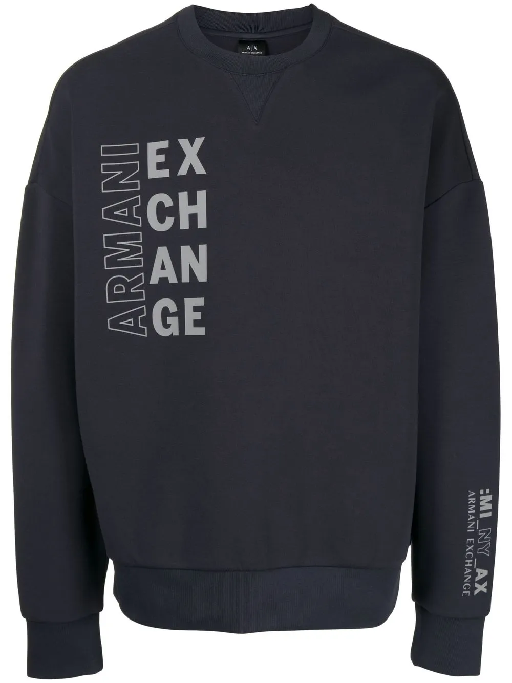 

Armani Exchange chest logo-patch detail sweatshirt - Blue