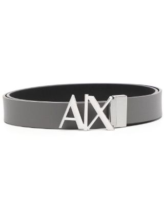 Armani Exchange logo buckle Leather Belt Farfetch