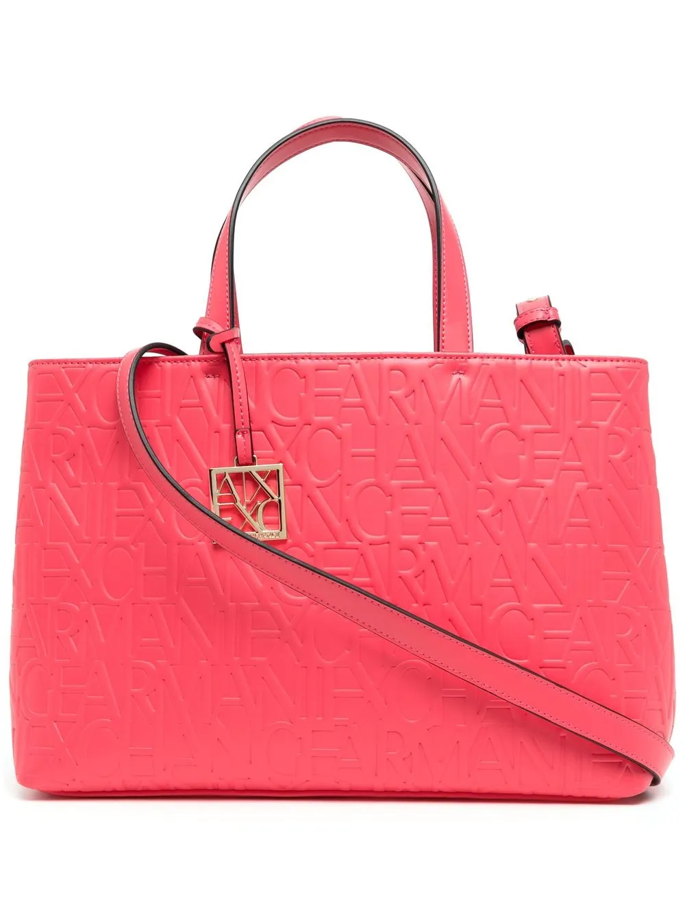 

Armani Exchange tote con logo en relieve - Rosado