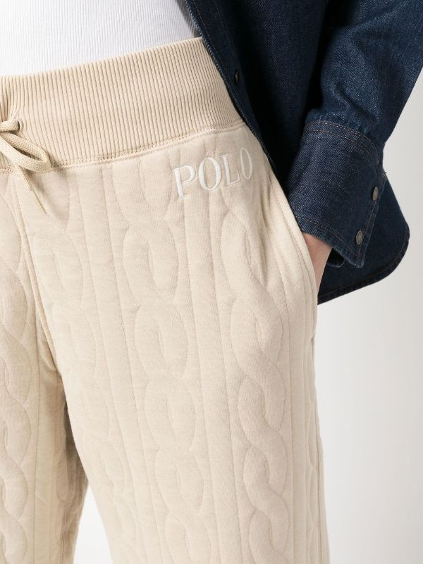 Polo Ralph Lauren cablequilted Jersey Trousers  Farfetch