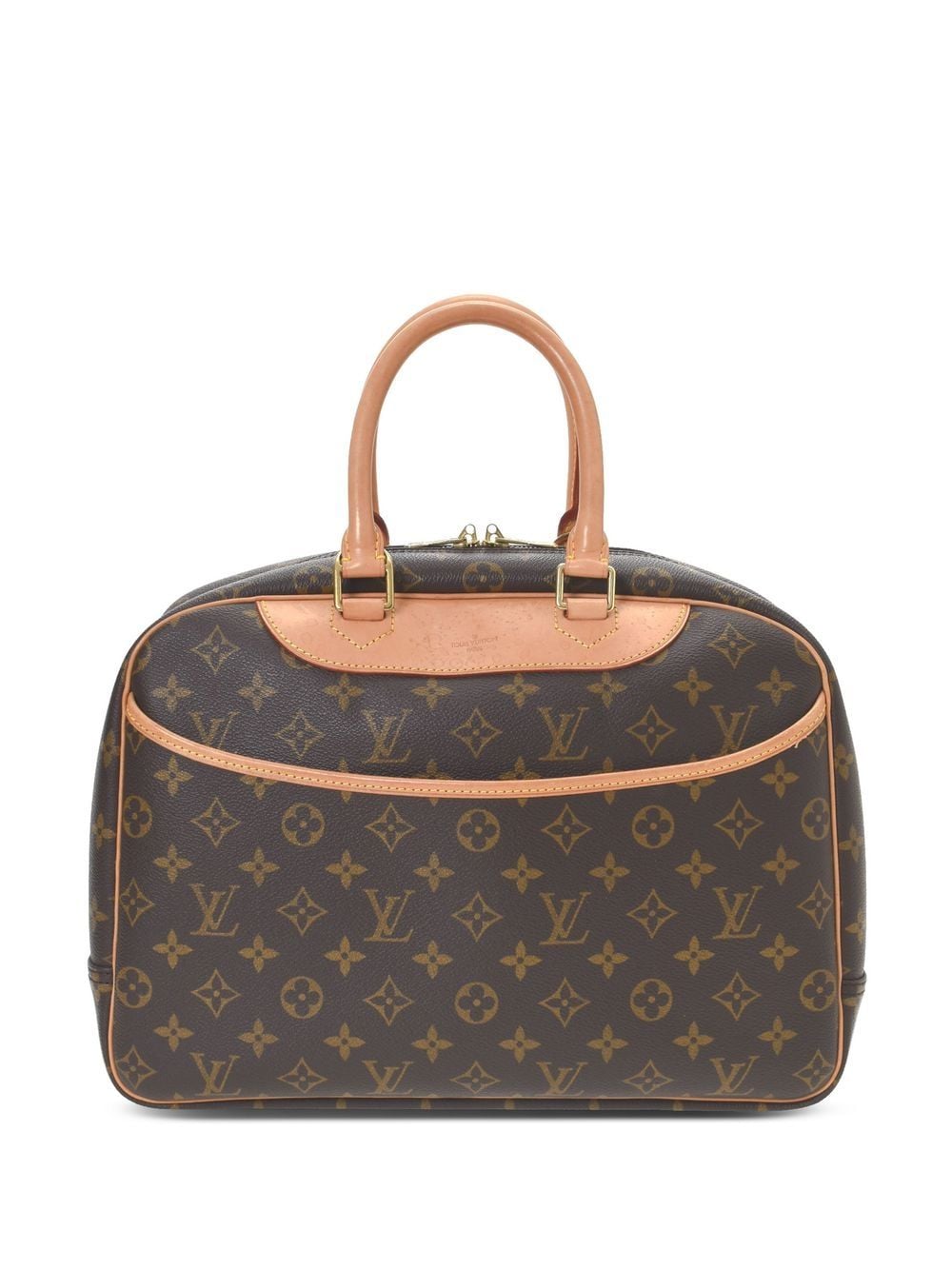 Pre-owned Louis Vuitton Monogram Deauville Handbag In Brown