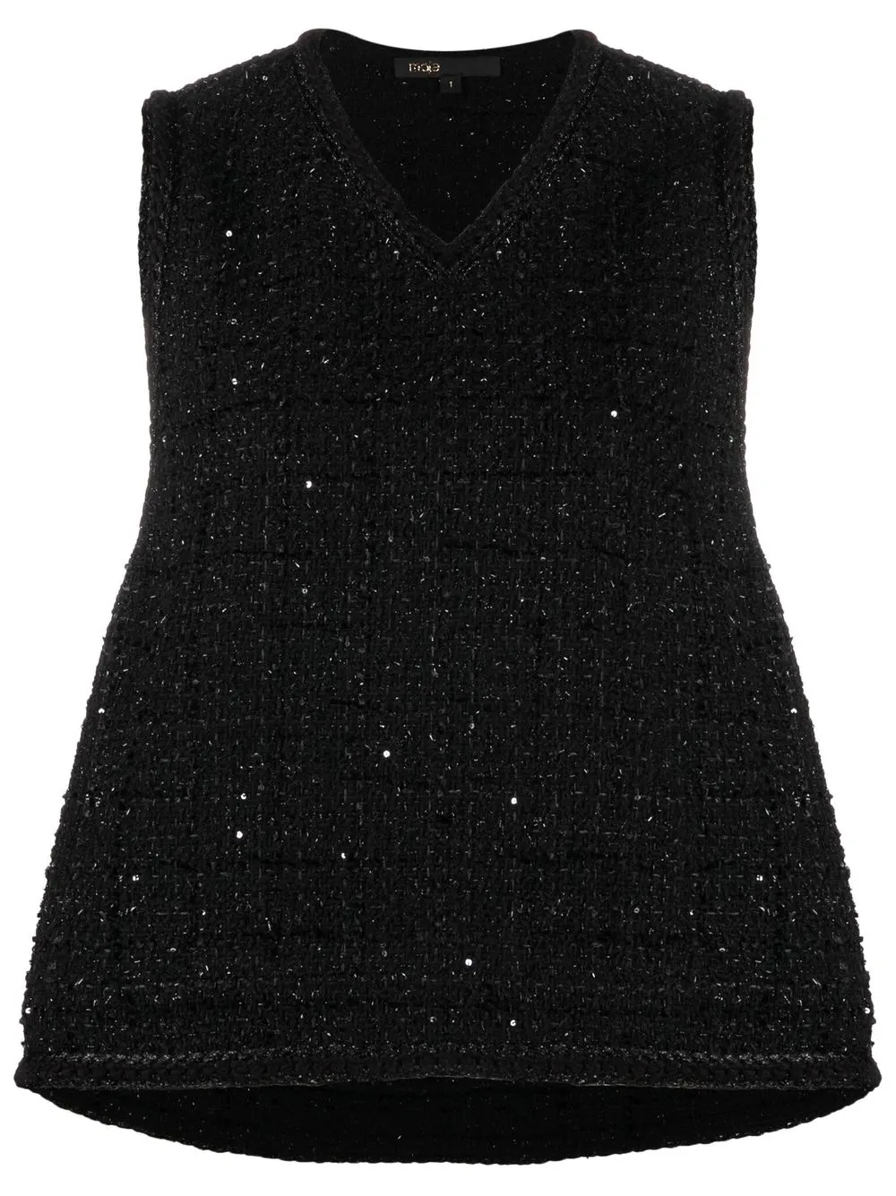 

Maje sleeveless tweed jumper - Black