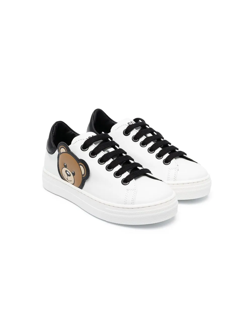 

Moschino Kids Teddy Bear lace-up sneakers - White