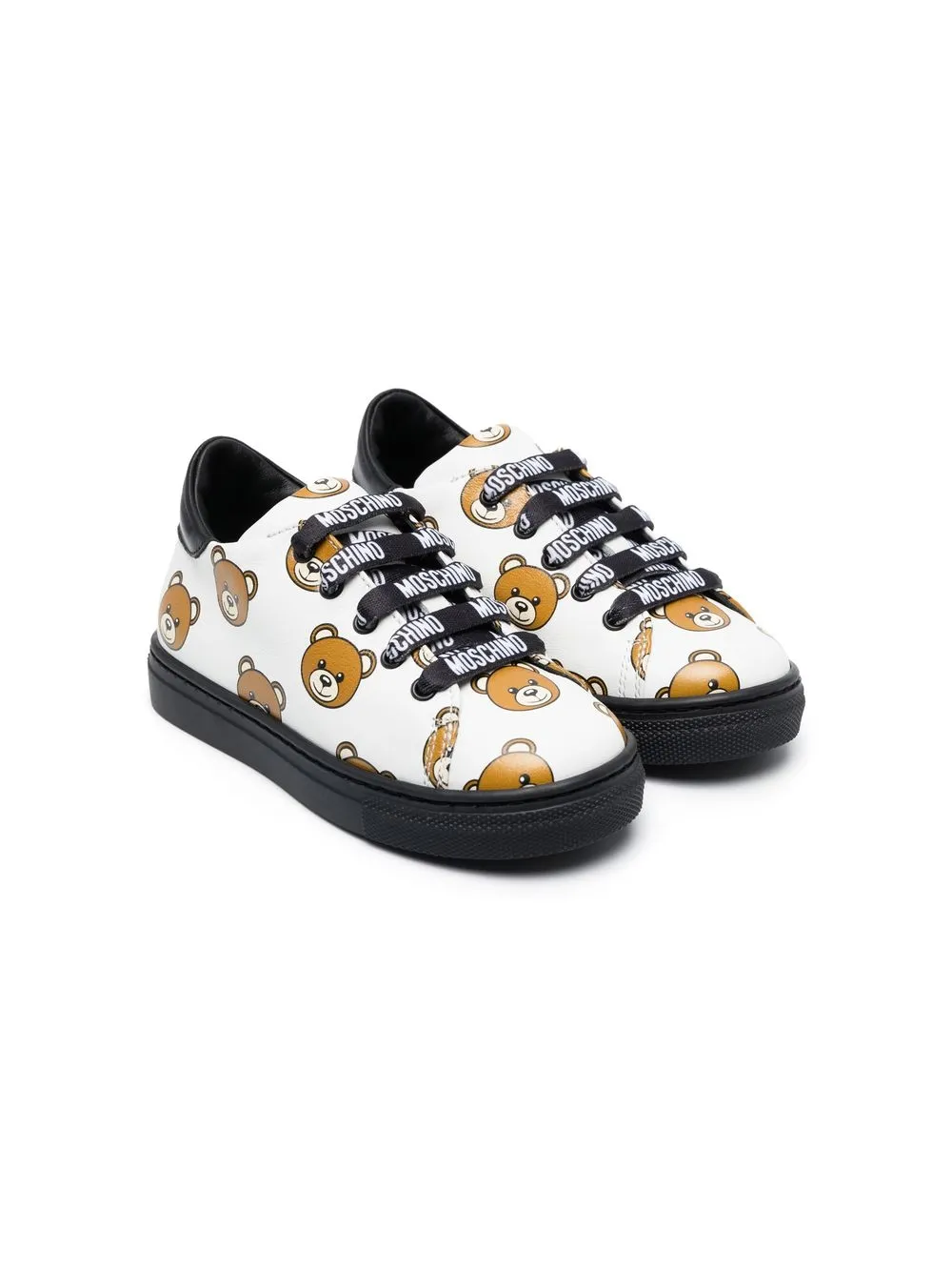 

Moschino Kids tenis con motivo Teddy Bear - Blanco