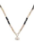 Sydney Evan 14kt yellow gold diamond and opal beaded necklace - Multicolour