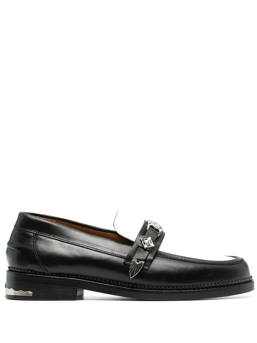 

Toga Virilis panelled leather loafers - White