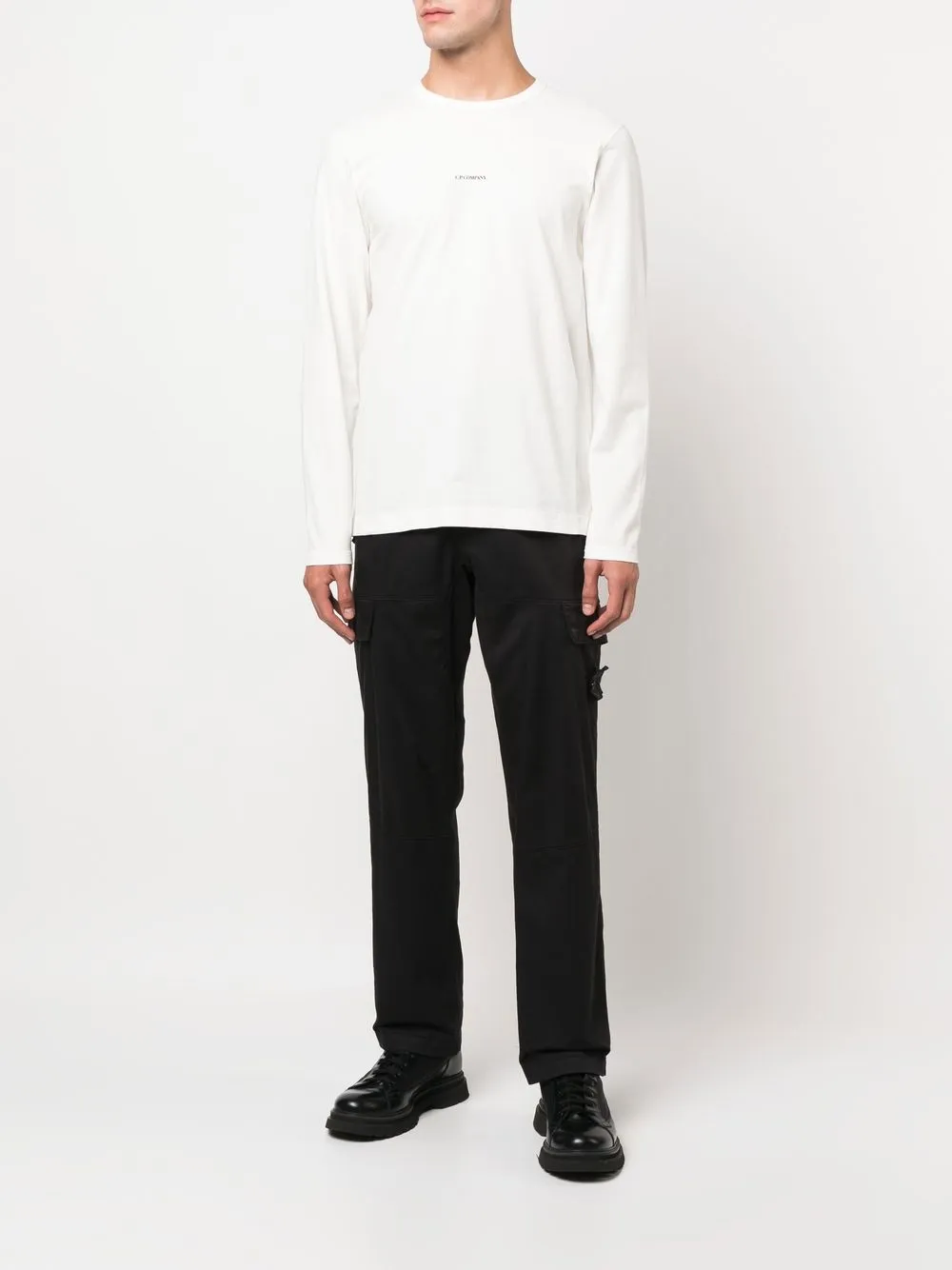 C.P. Company Top met logoprint - Beige