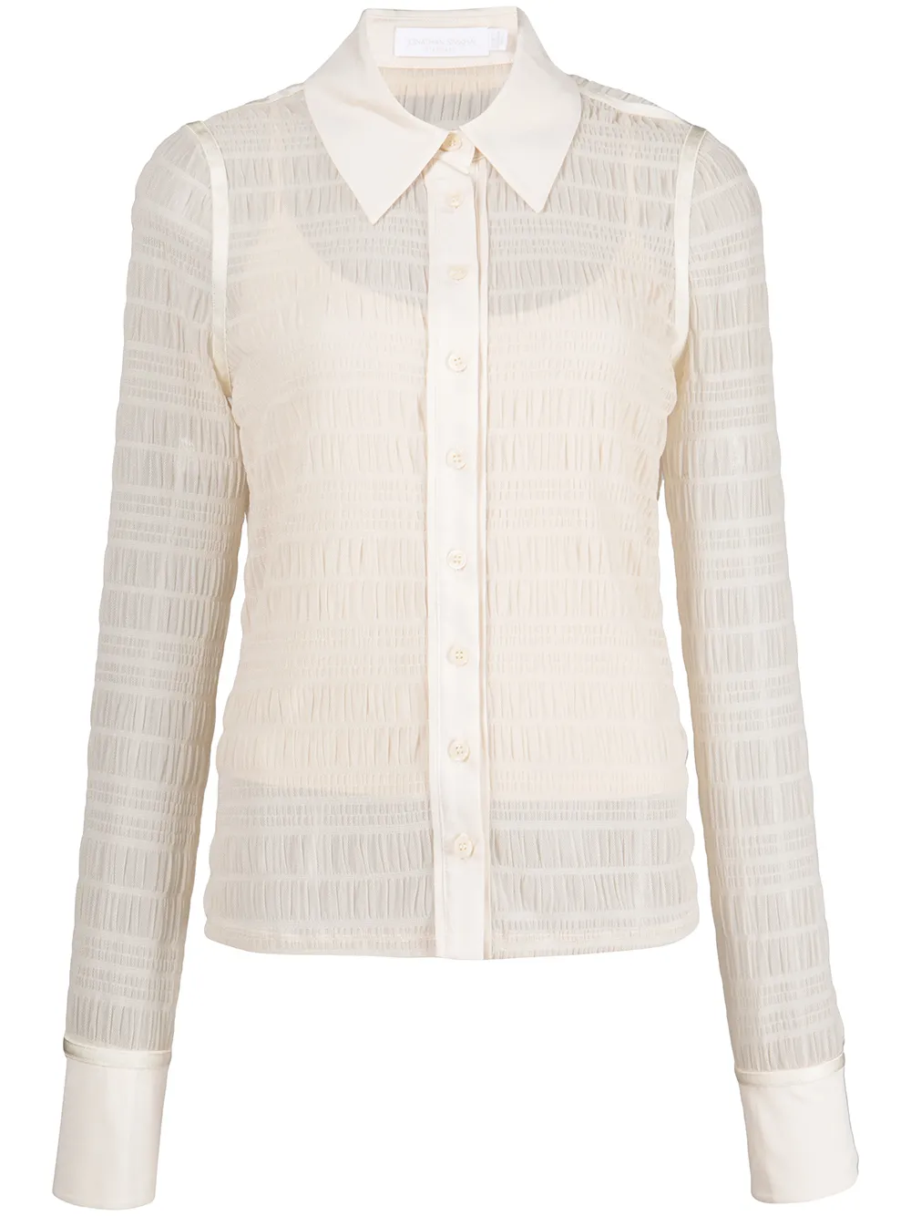 

Jonathan Simkhai Standard Robin seersucker-texture shirt - Neutrals