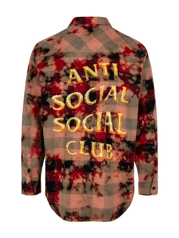 Anti social social club plaid shirt clearance