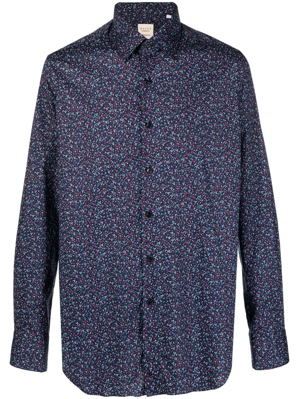 

Xacus graphic-print long-sleeve shirt - Blue