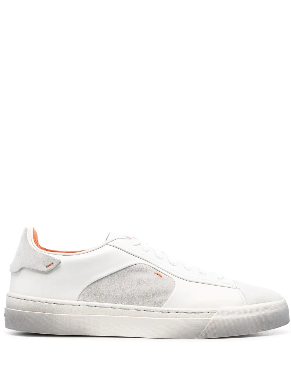 

Santoni panelled low-top sneakers - White