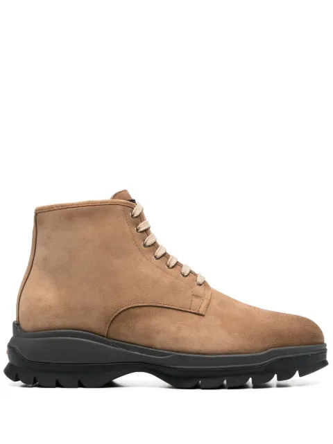 Santoni ankle lace-up fastening boots