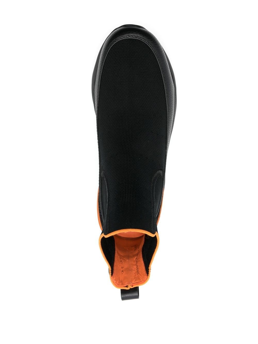 Shop Santoni Contrast-panel Chelsea Boots In 黑色