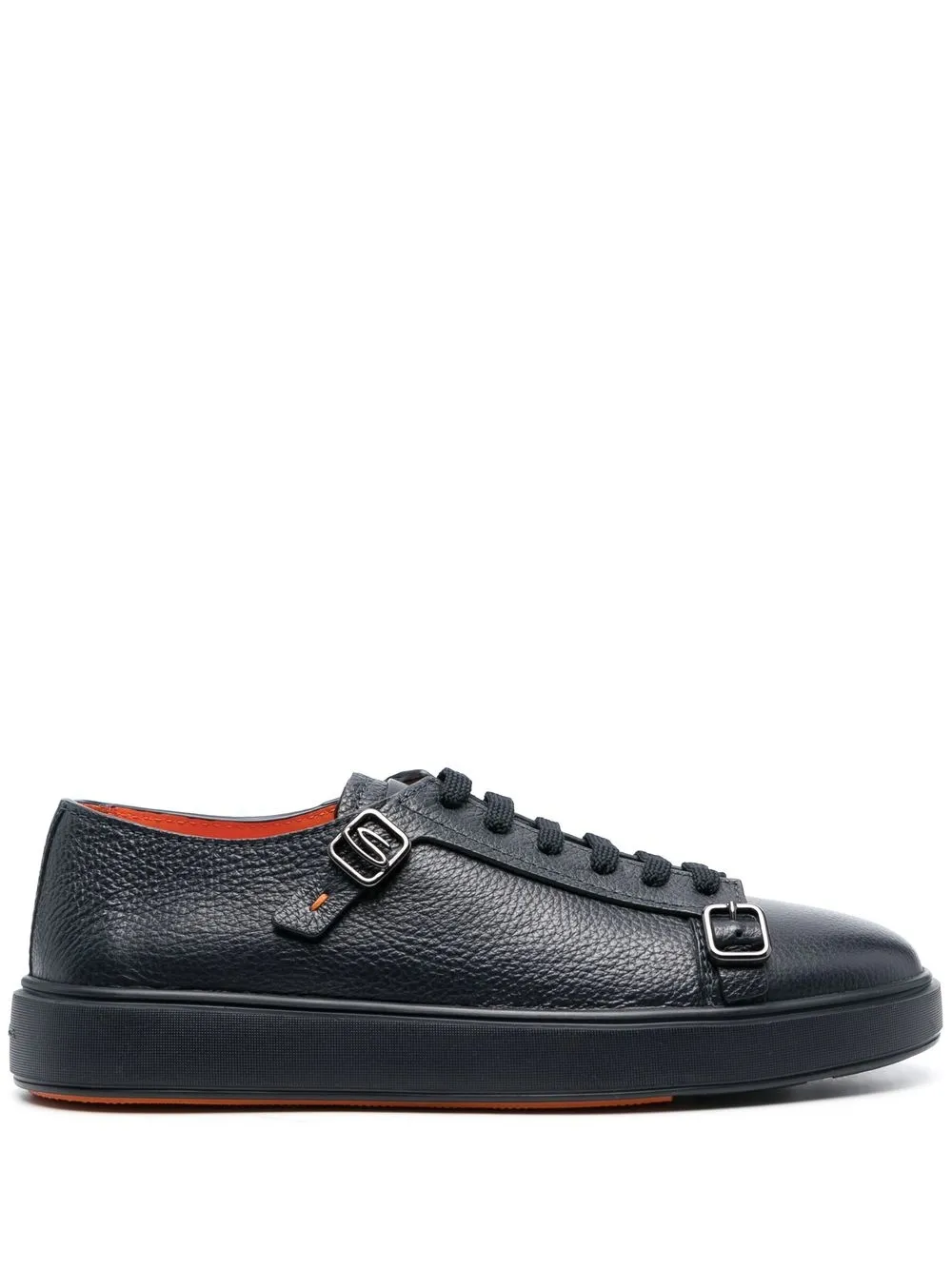 

Santoni leather low-top sneakers - Blue