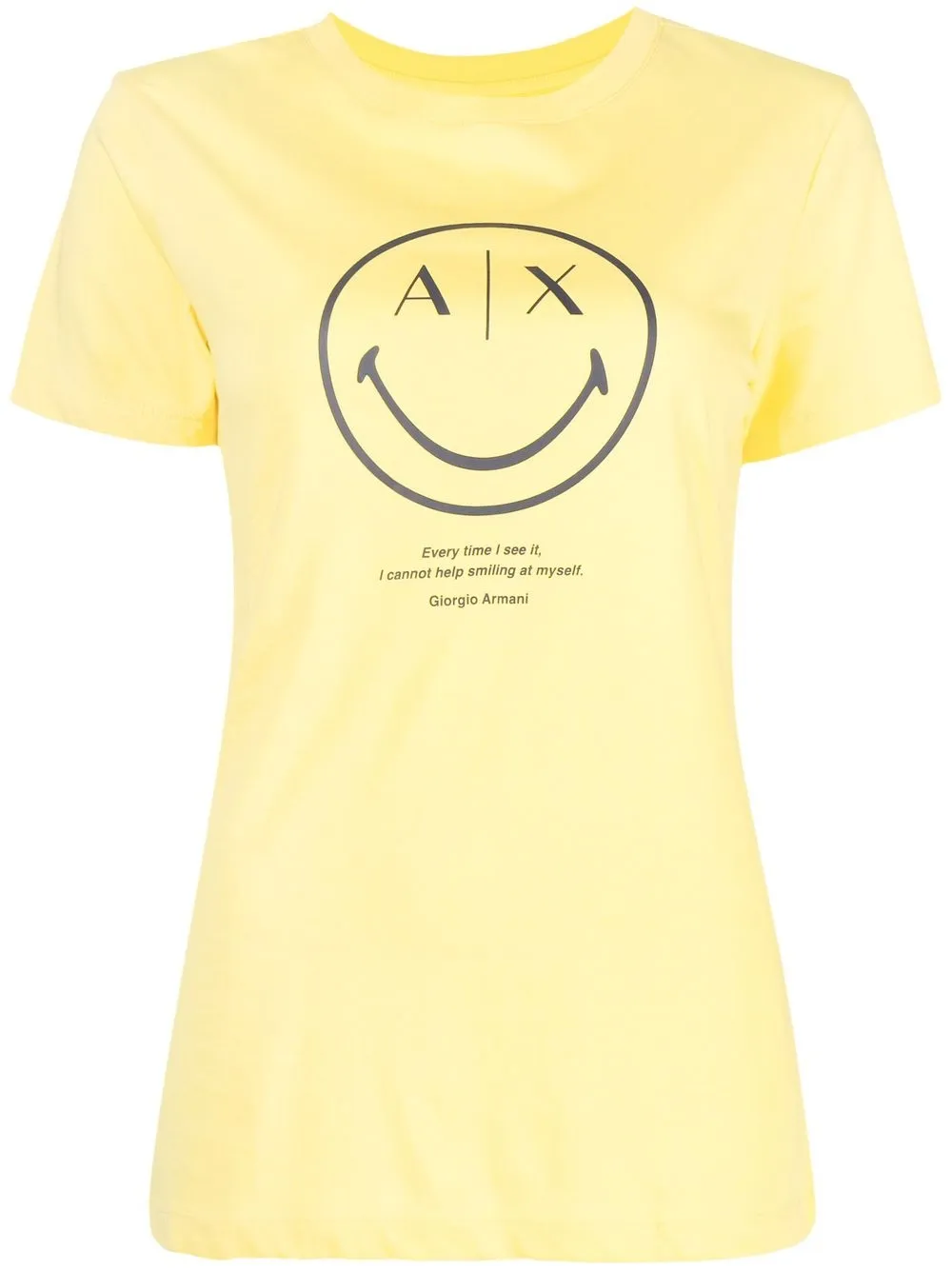 

Armani Exchange playera con logo estampado - Amarillo