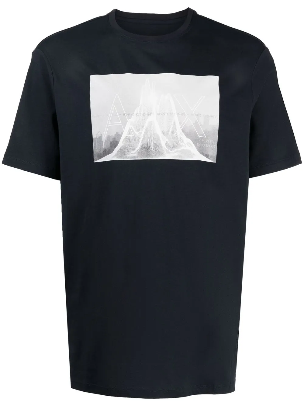 

Armani Exchange playera con logo estampado - Azul