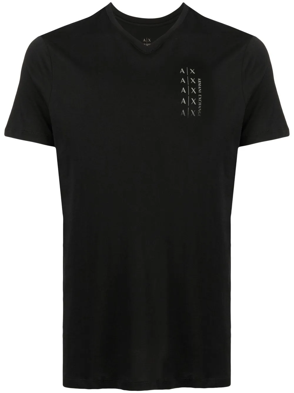 Armani Exchange playera con logo estampado - Negro