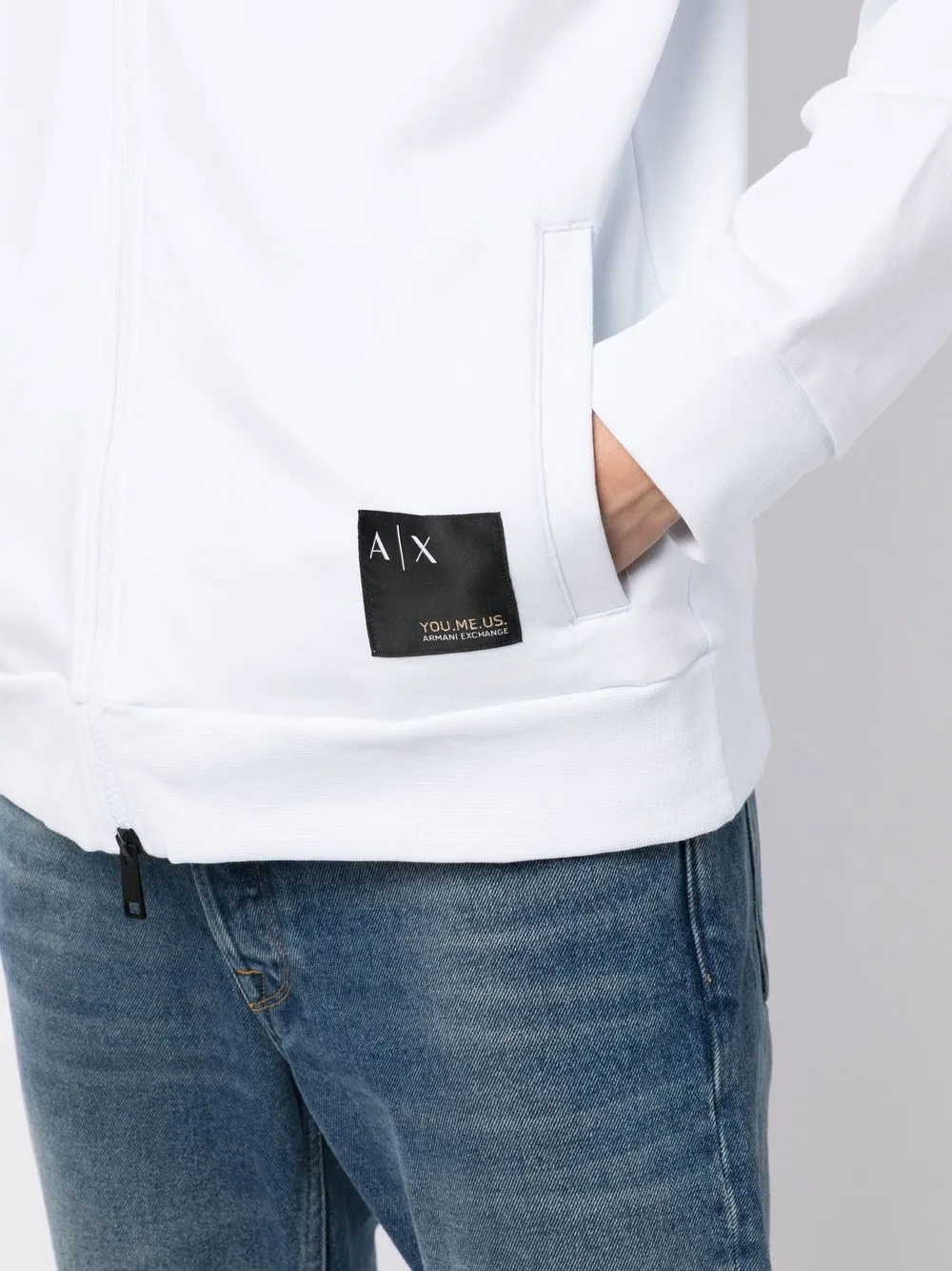 0060~ARMANI EXCHANGE Hooded Sweatshirt with zip Closure main image 0