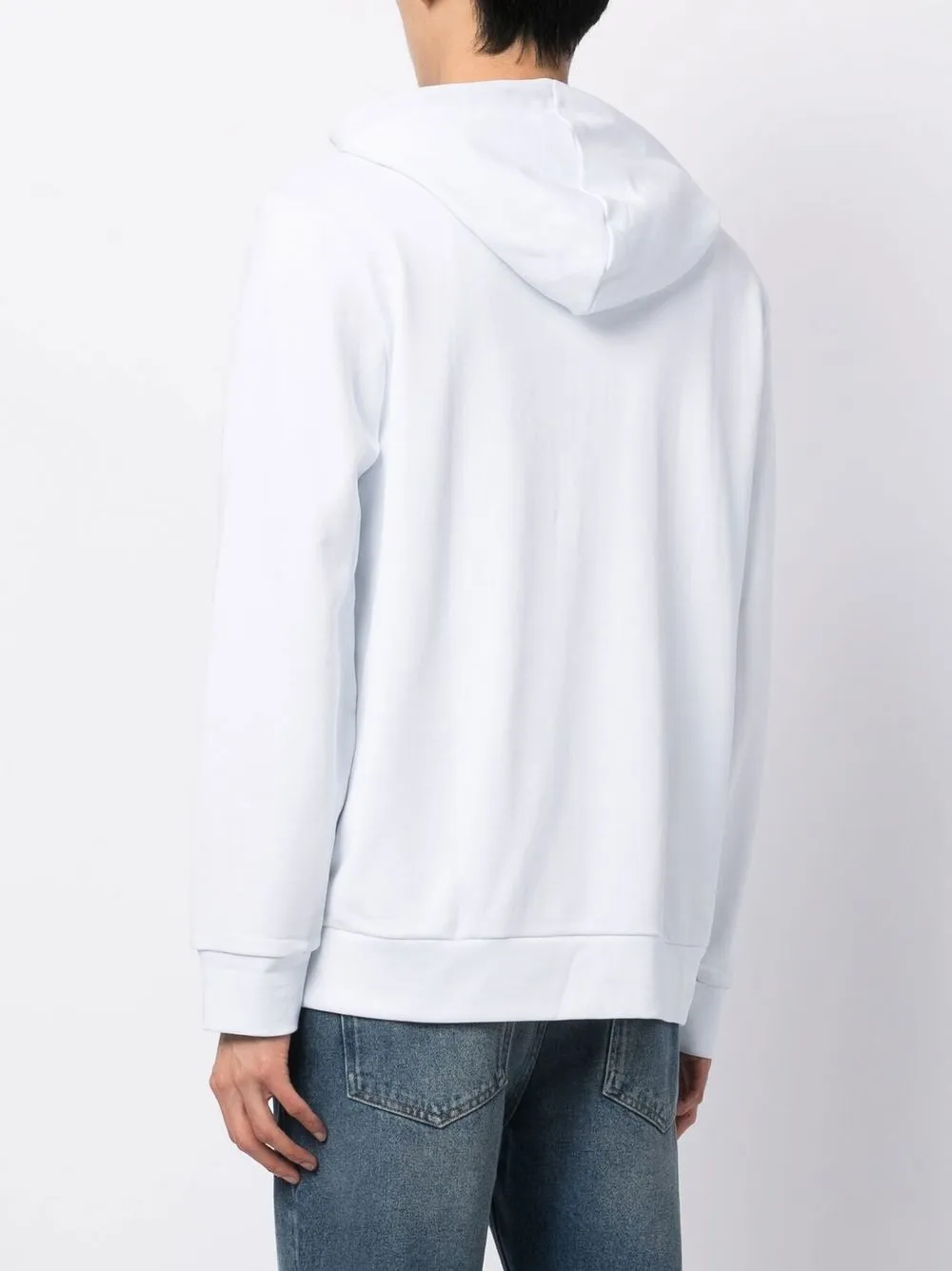 Armani Exchange Logopatch Zipup Hoodie In 白色 ModeSens