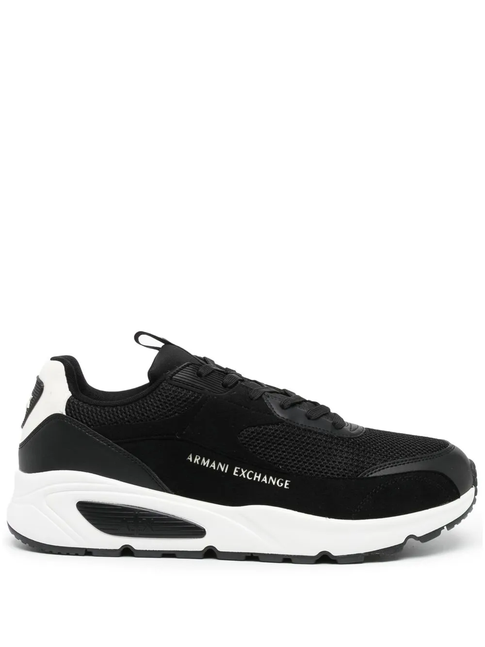 

Armani Exchange tenis con logo estampado lateral - Negro