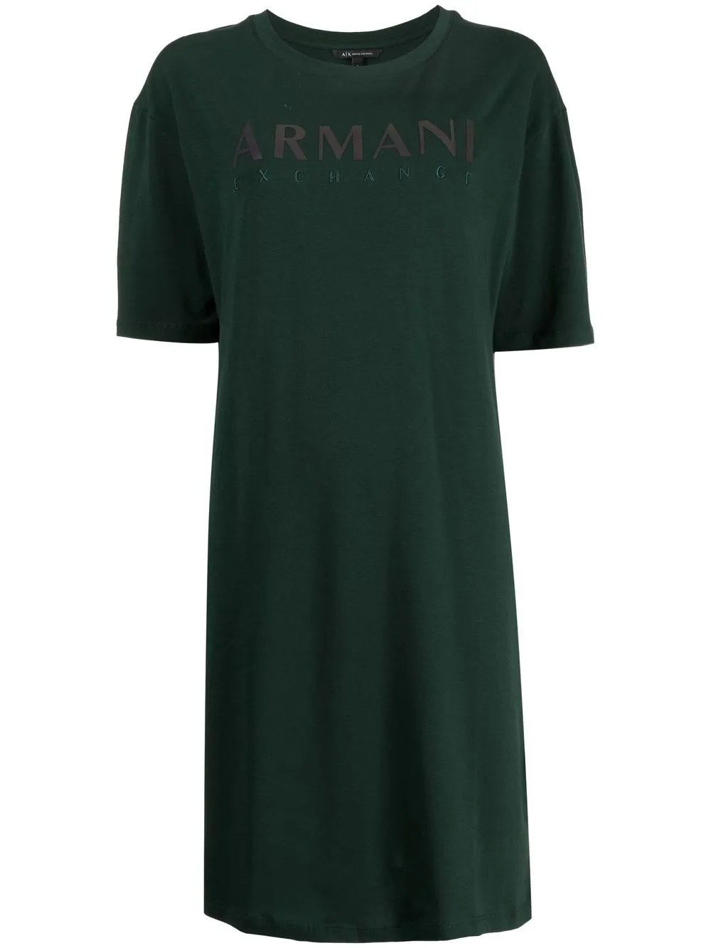 

Armani Exchange vestido estilo playera con logo estampado - Verde