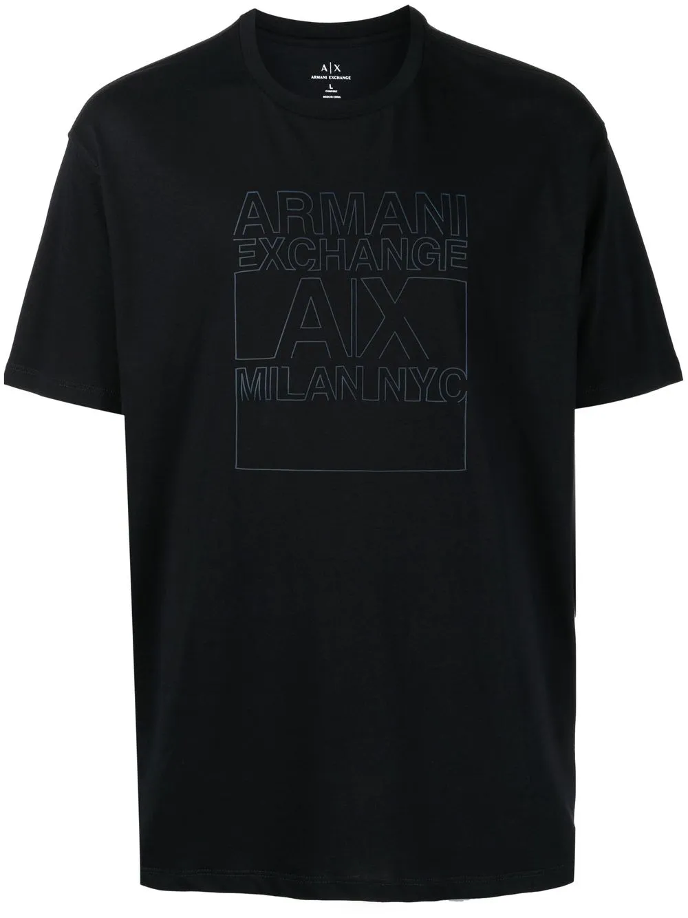 

Armani Exchange playera con logo estampado - Negro