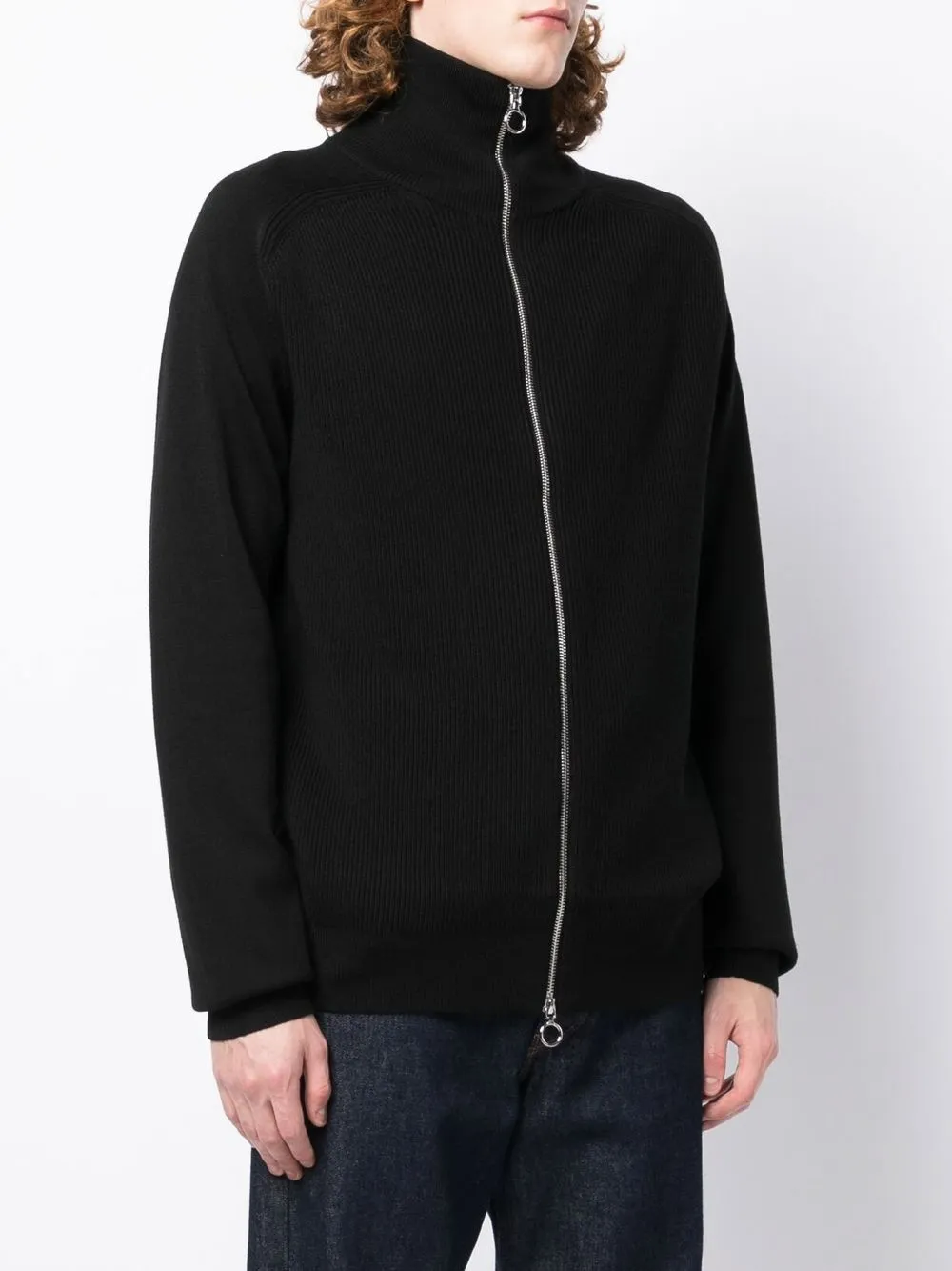 Armani Exchange Ribbed zip-up Cardigan 