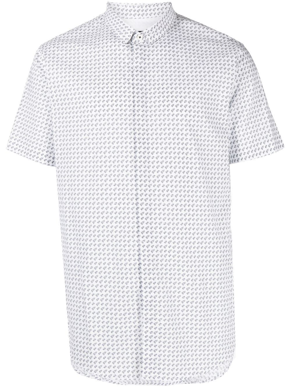 

Armani Exchange camisa con estampado gráfico - Blanco