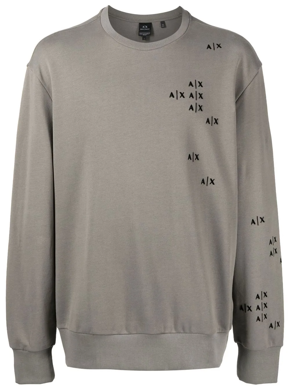 

Armani Exchange logo-print cotton sweatshirt - Grey