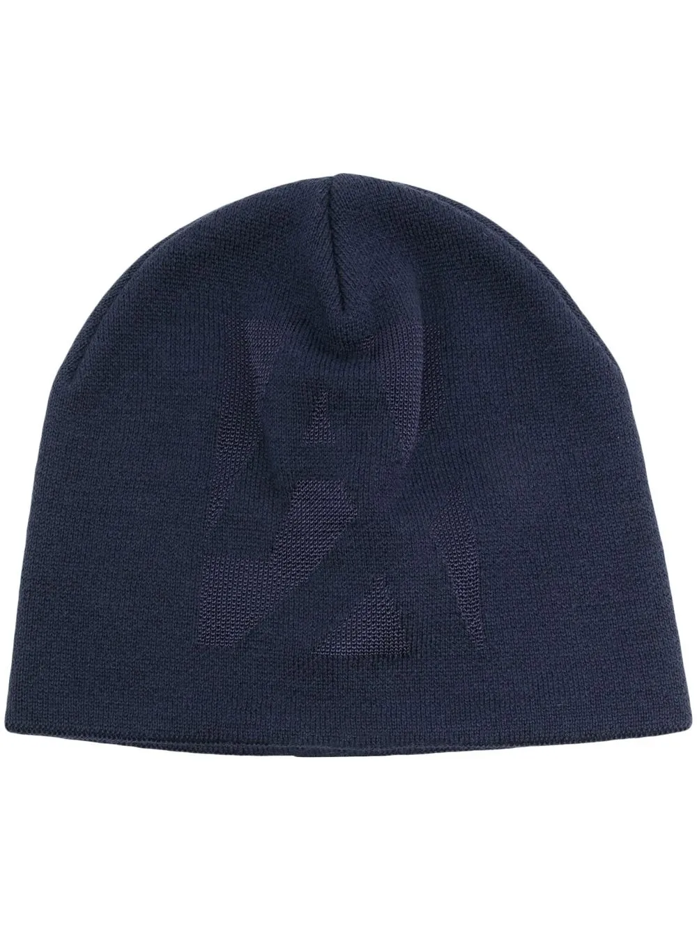 

Armani Exchange gorro de tejido fino con logo - Azul