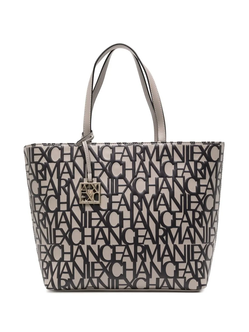 

Armani Exchange tote con diseño de dos colores - Gris