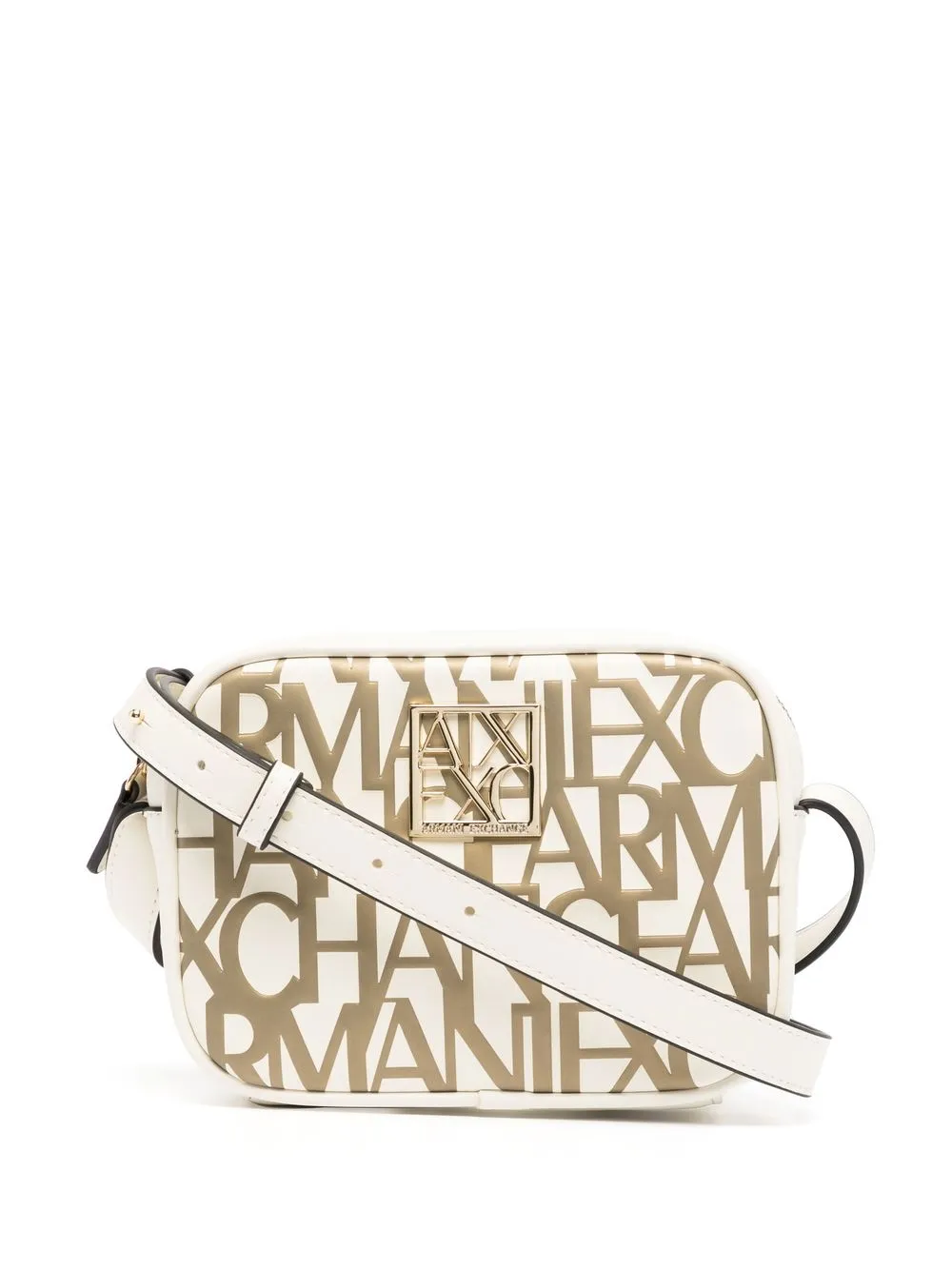 

Armani Exchange bolsa cámara con logo estampado - Blanco