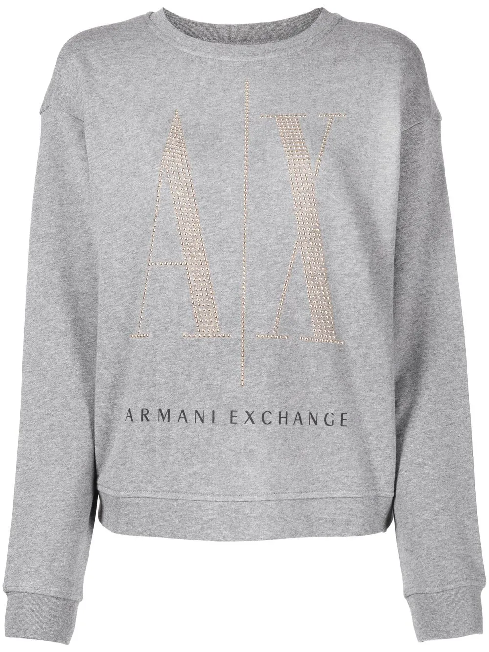 

Armani Exchange sudadera con logo estampado - Gris