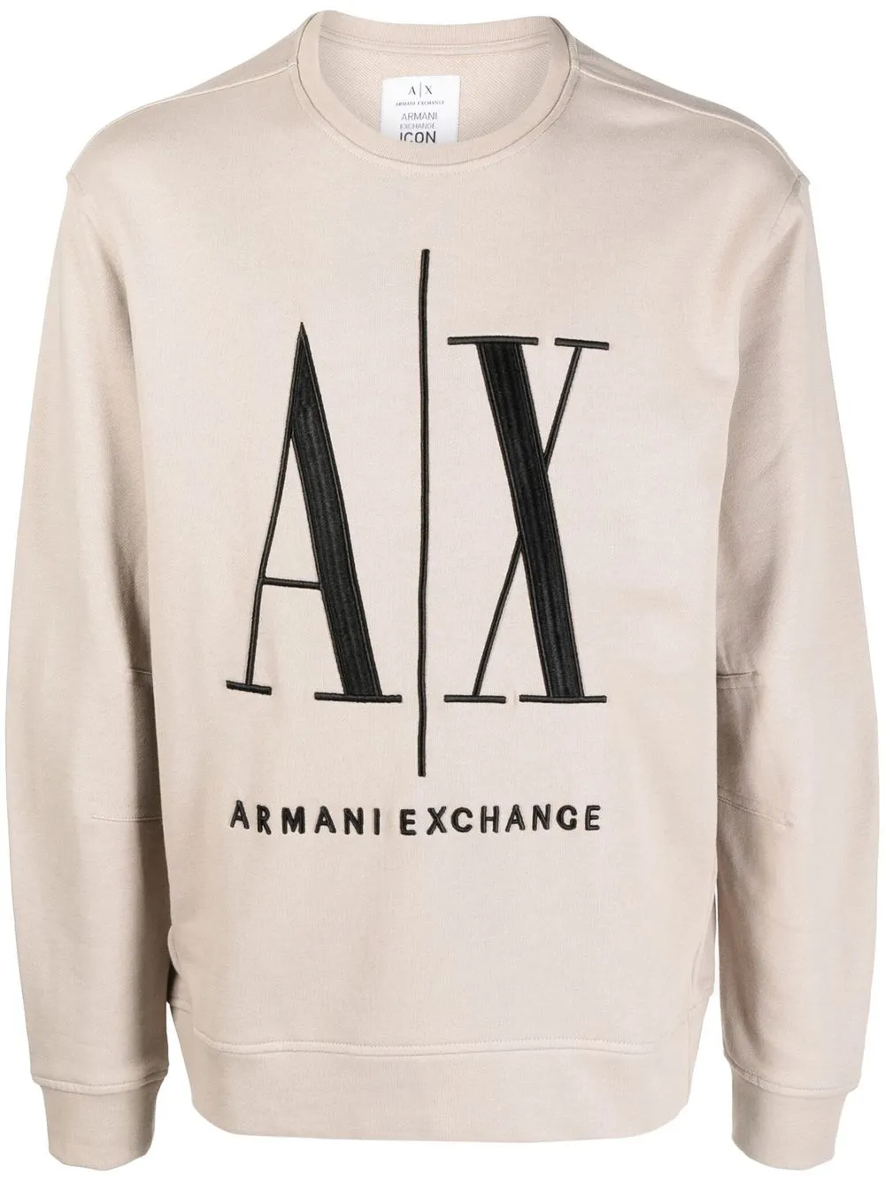 

Armani Exchange logo-print crew neck sweatshirt - Neutrals