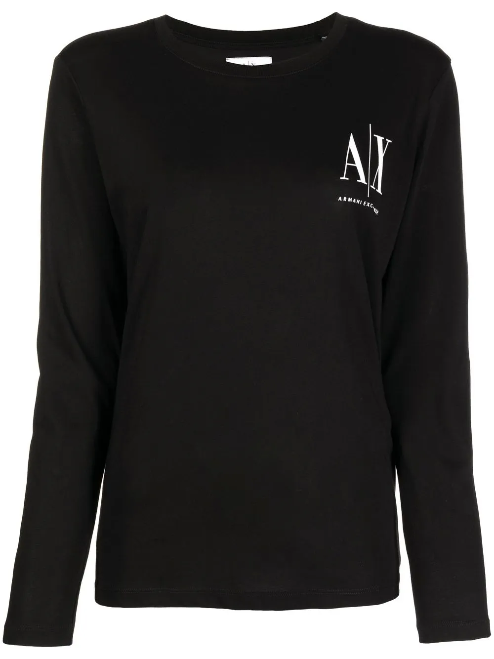 

Armani Exchange logo-print long-sleeved T-shirt - Black