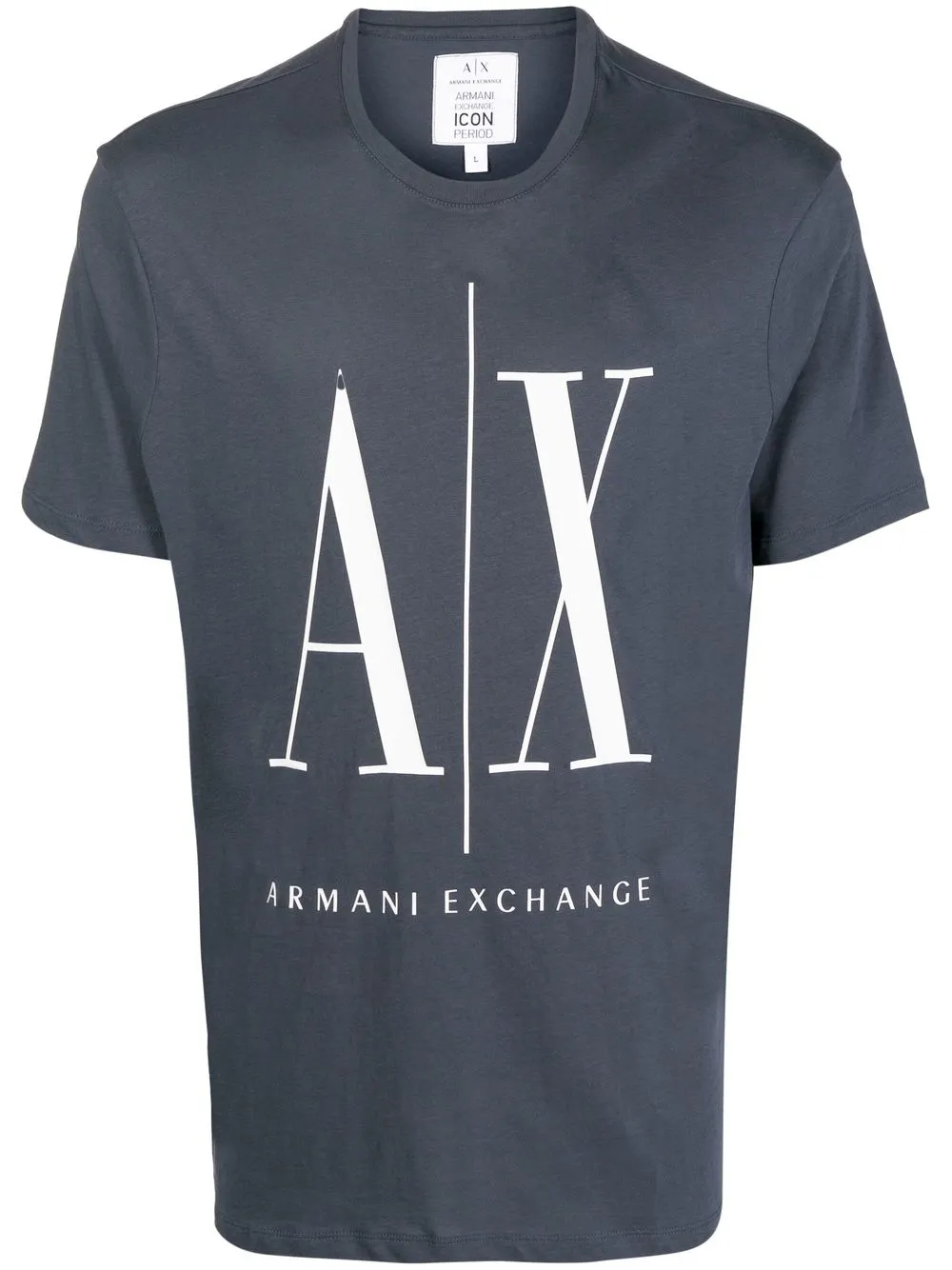 

Armani Exchange playera manga corta con logo estampado - Gris