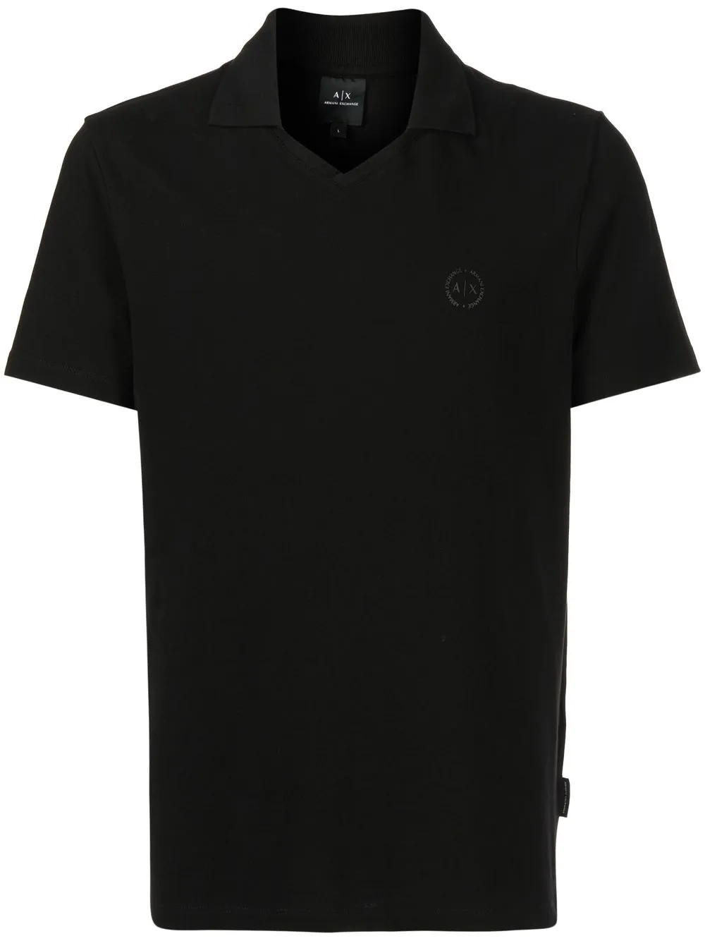 

Armani Exchange logo-print polo shirt - Black