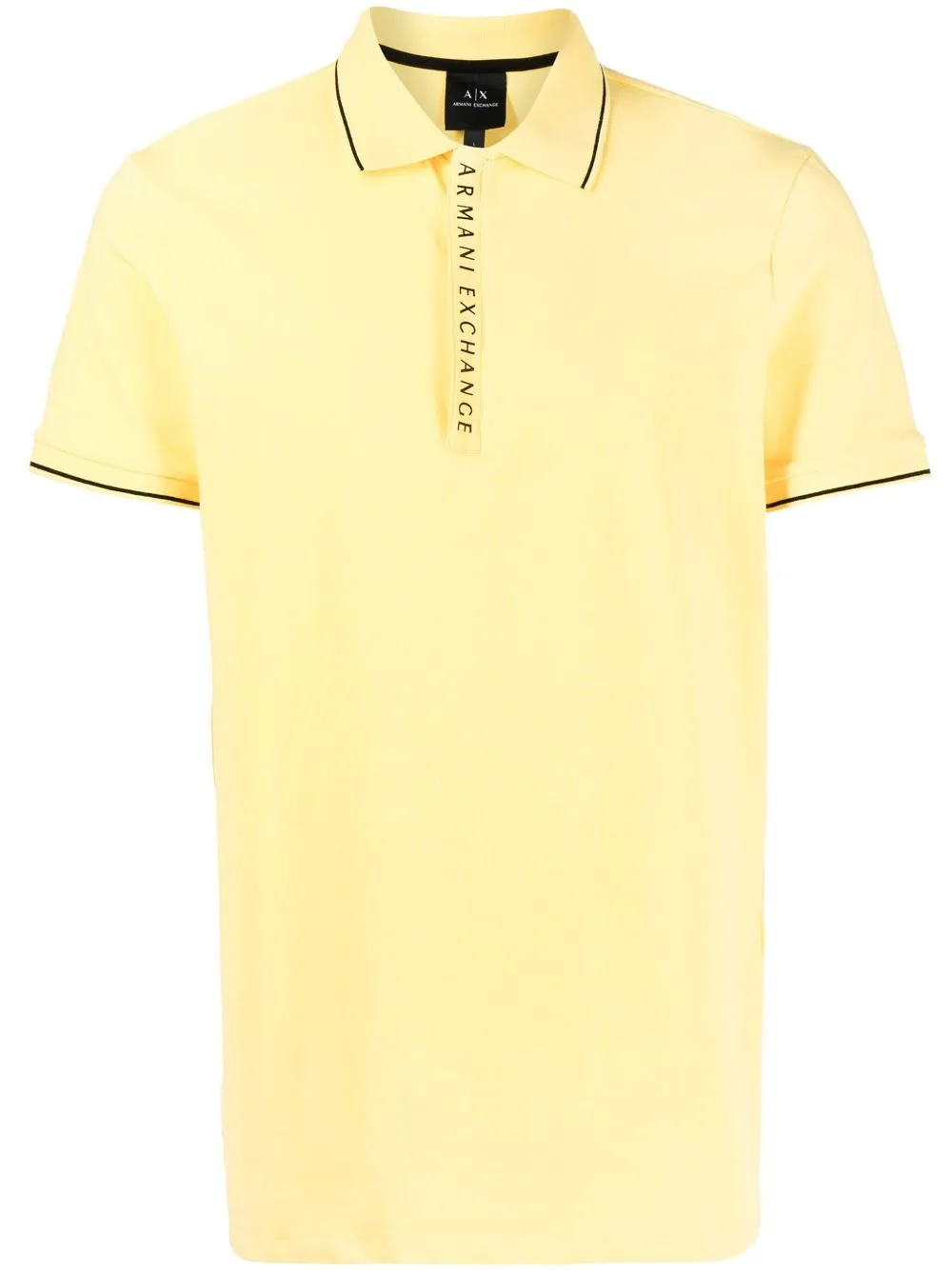 

Armani Exchange playera tipo polo con cuello abierto - Amarillo