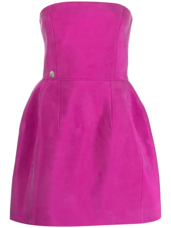 philipp plein pink dress PHILIPP PLEIN - Tulle Maxi Dress Open Back Butterfly Tattoo