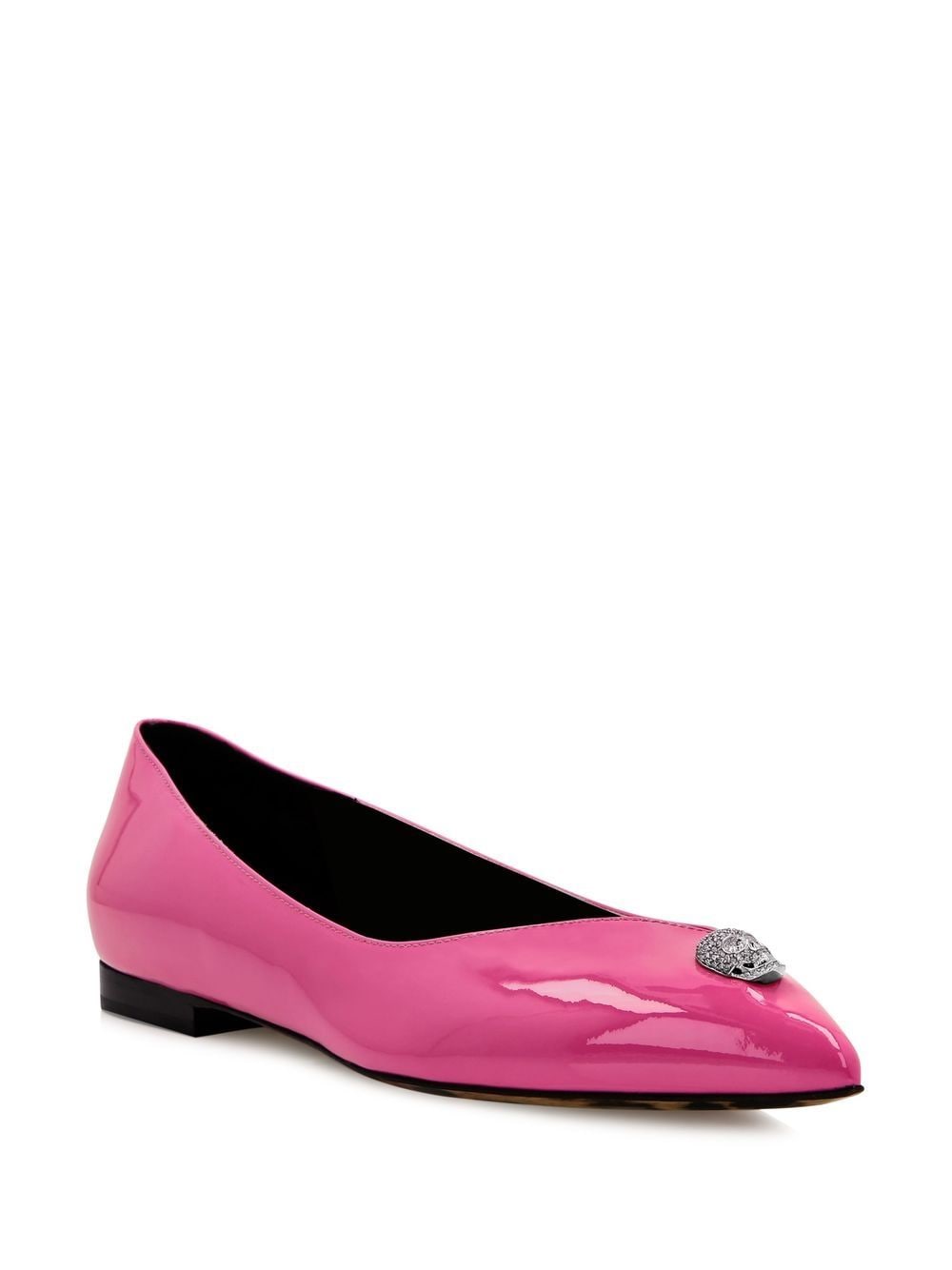 Philipp Plein Ballerina's met doodskop - Roze