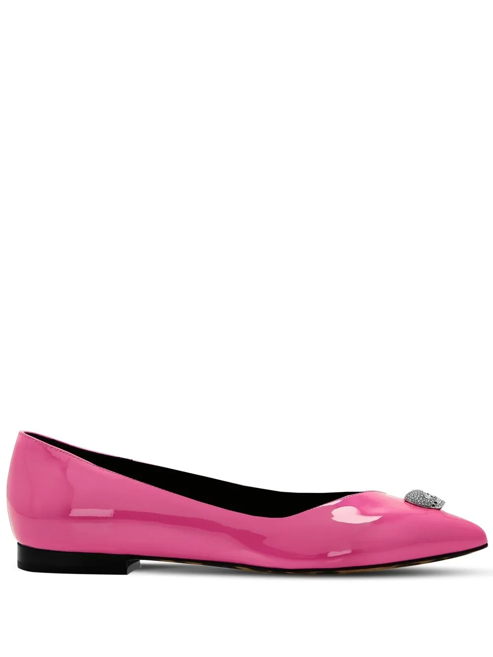 

Philipp Plein Skull-charm ballet flats - Pink