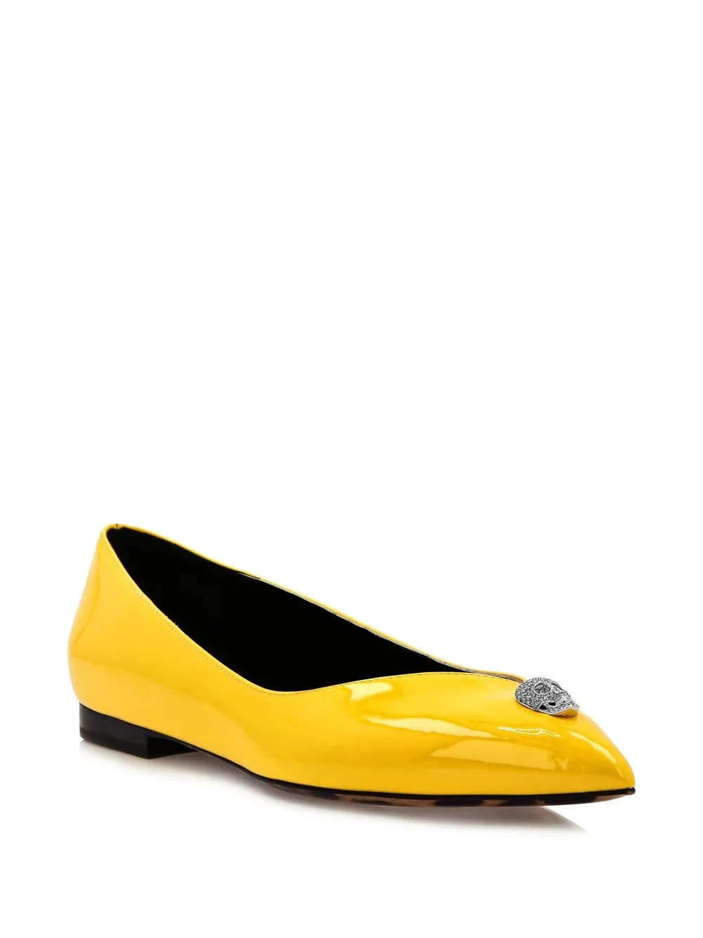 Philipp Plein Pumps met doodskopamulet Geel