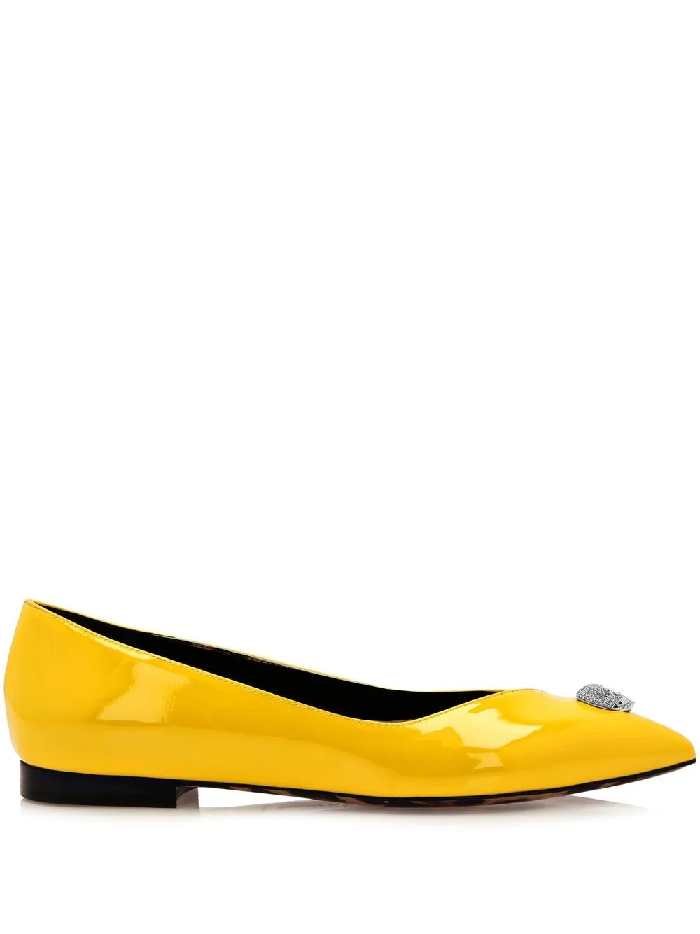 Philipp Plein Ballerine con applicazione - Giallo