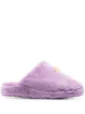 Versace Medusa faux-fur slippers - Purple