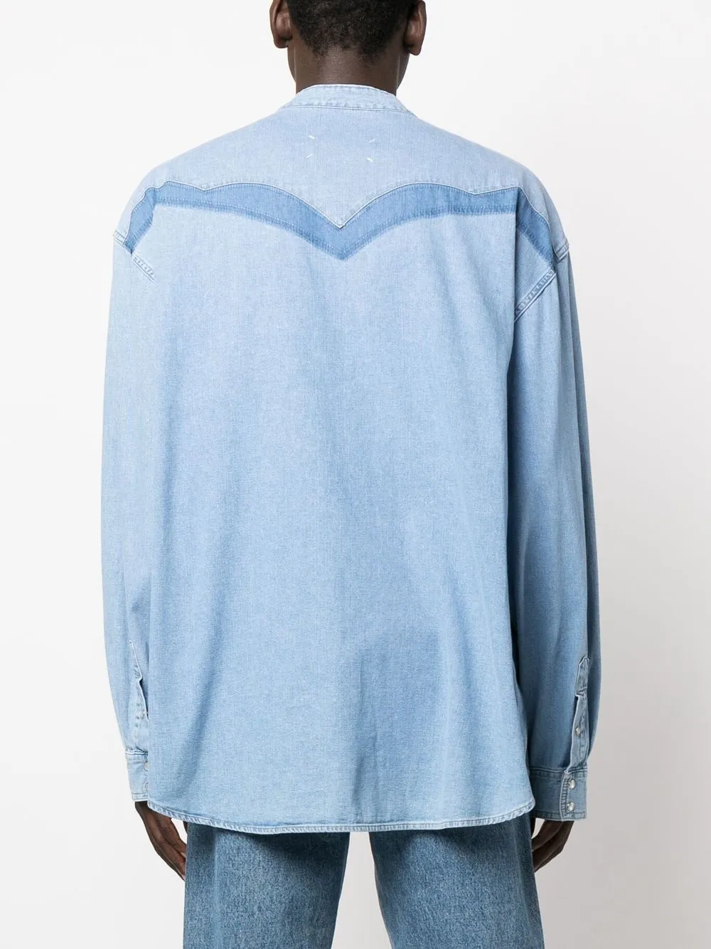 image 4 of maison margiela 无领牛仔衬衫