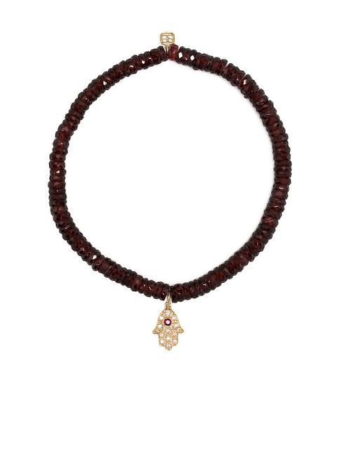 Sydney Evan bracelet en or 14ct serti de perles de grenat