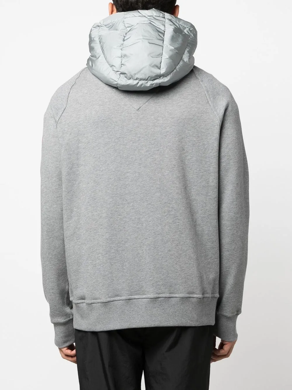 Canada Goose Hybridge Huron 675 Fill Power Hooded Down Sweatshirt Jacket In 灰色